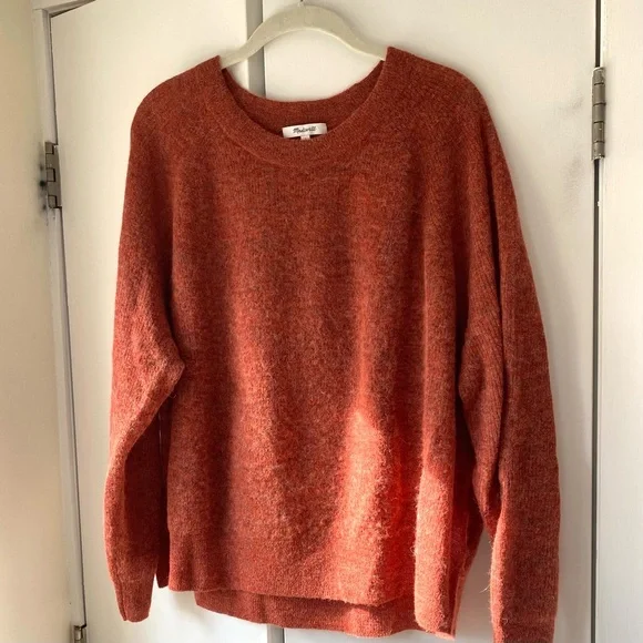 Madewell Burnt Orange Crew Neck Sweater - Picture 3 of 5